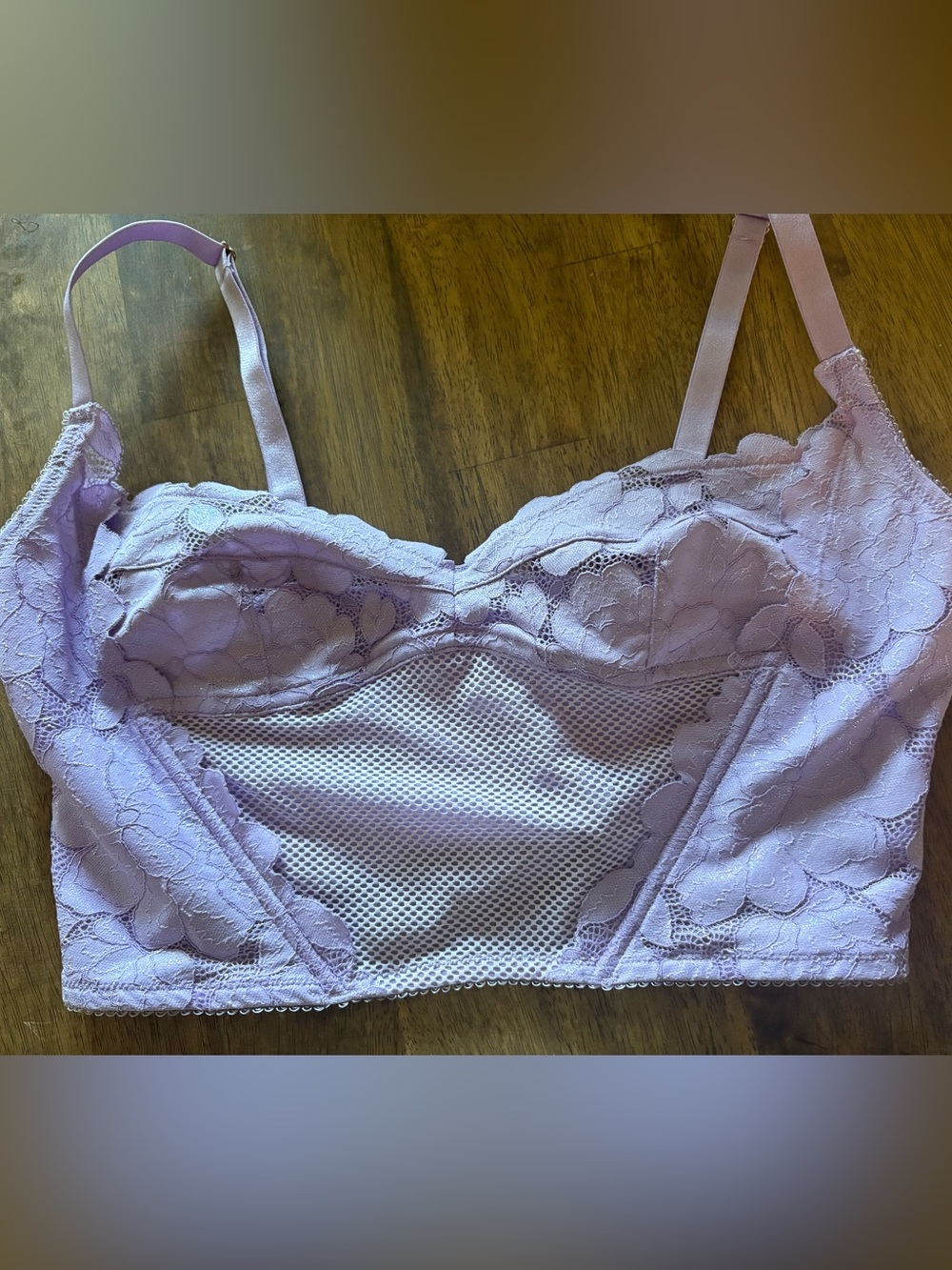 Savage X Fenty Lavender Lace Longline Bralette